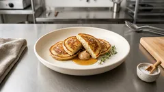 じゃがいもすりおろしで、もちふわ食感。米粉×豆乳のやさしいパンケーキ（卵・乳なし）